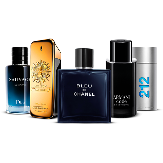 5 smaržu komplekts   – Sauvage, 1 Million, Bleu de Chanel, Armani Code un 212 Men  [katra 100 ml]