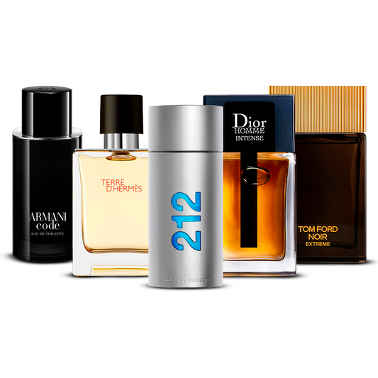 5 smaržu komplekts  –  Armani Code, Invictus, Dior Homme Intense, Bleu de Chanel un Terre d'Hermès  [katra 100 ml] (Kopija)