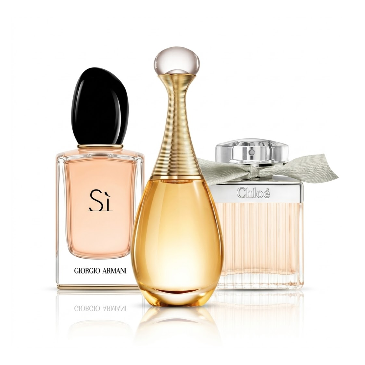 3 smaržu komplekts | Armani Sì, Dior J'adore, Chloé EDP 100 ml