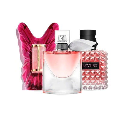 3 smaržu komplekts | Carolina Herrera La Bomba, La Vie Est Belle, Donna Intense Valentino - 100ml