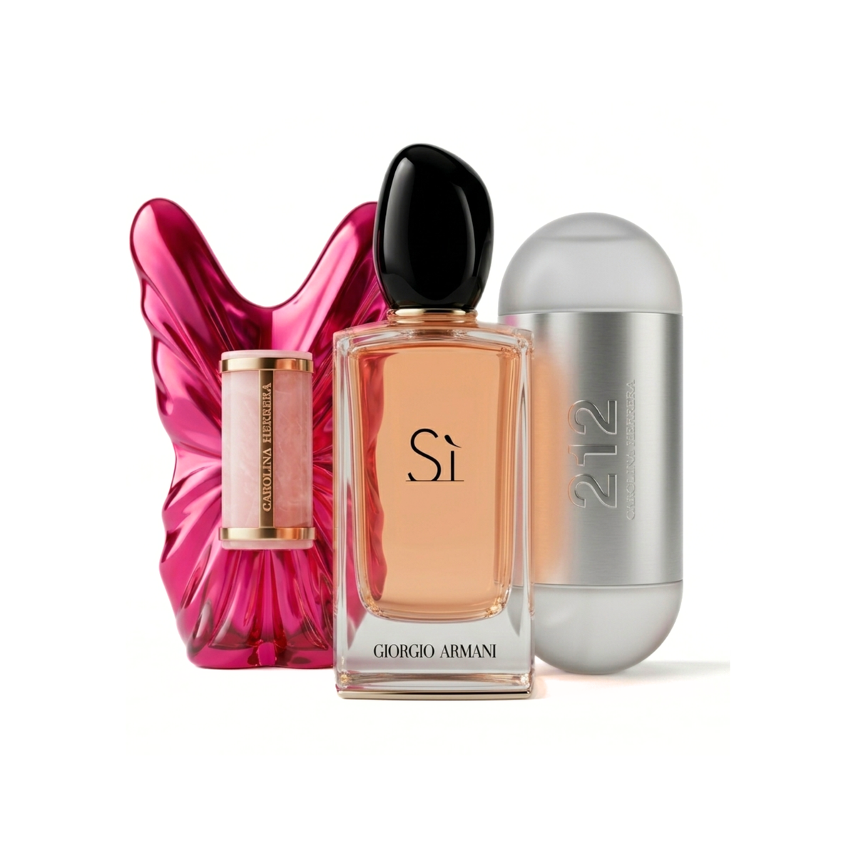 3 smaržu komplekts | Carolina Herrera La Bomba, Giorgio Armani SI, 212 NYC - 100ml